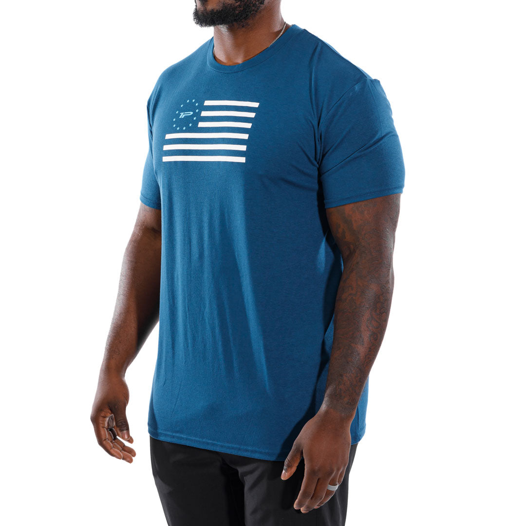 Mens Star Strapped Flag Tee