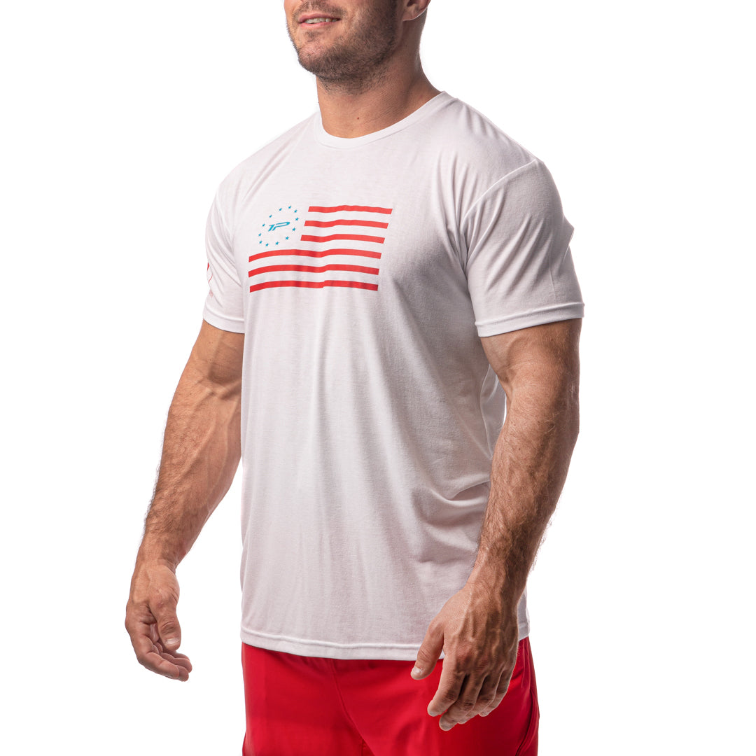 Mens Star Strapped Flag Tee