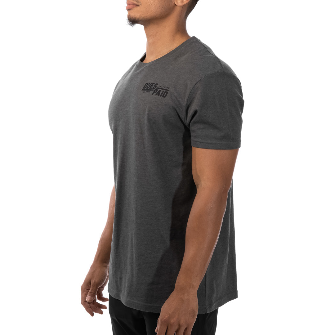 Men's Dues Paid Stacked Tee