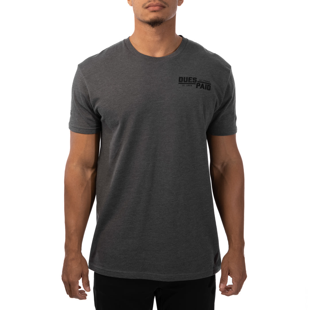 Men's Dues Paid Stacked Tee