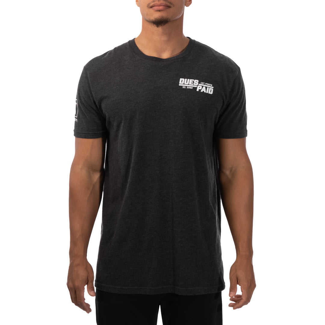 Men's Dues Paid Stacked Tee